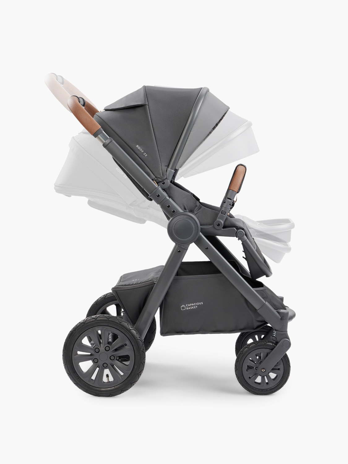 Happy Baby Коляска 2 в 1 MOMMER PRO, dark grey nova