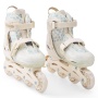 Happy Baby Ролики-коньки 3в1 детские SKROLLS, blue flowers, size M