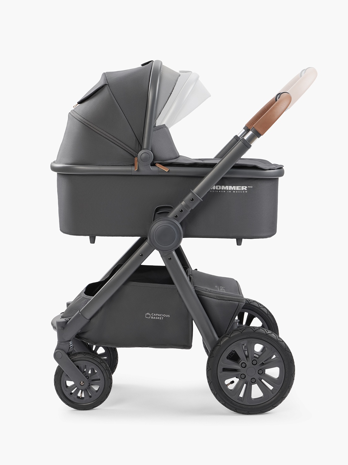 Happy Baby Коляска 2 в 1 MOMMER PRO, dark grey nova