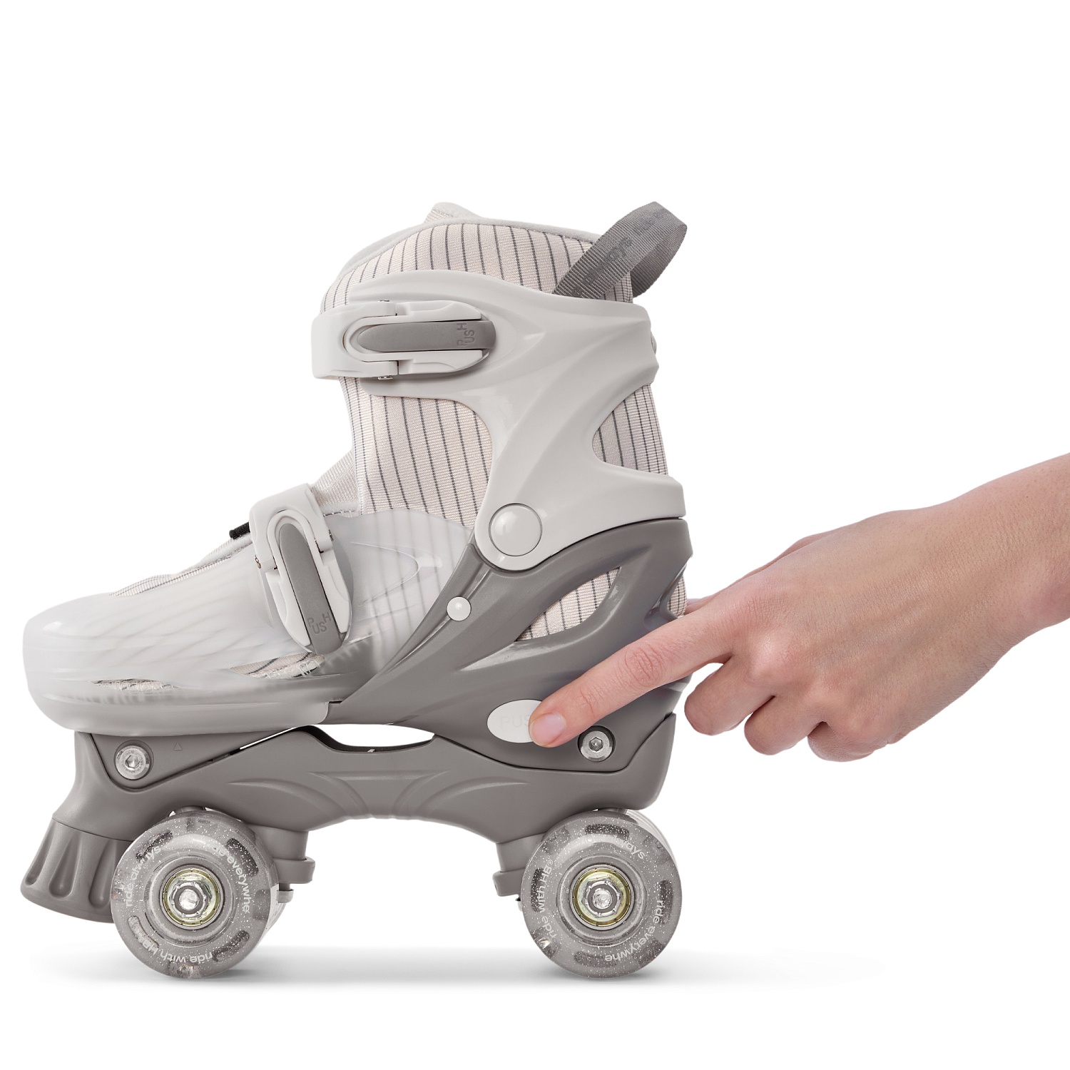Happy Baby Ролики-коньки 3в1 детские SKROLLS, milky, size S
