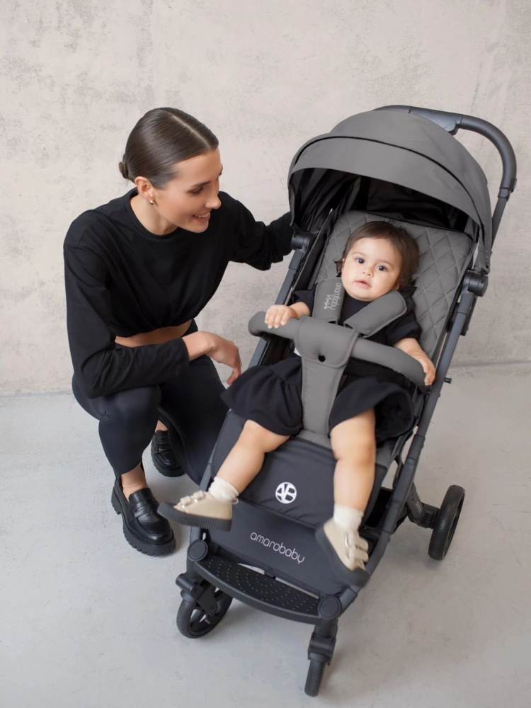 Коляска прогулочная Amarobaby, Airy, серый
