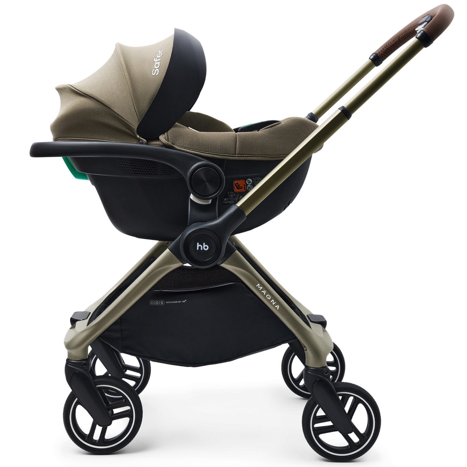 Happy Baby Автокресло SAFER, dark olive