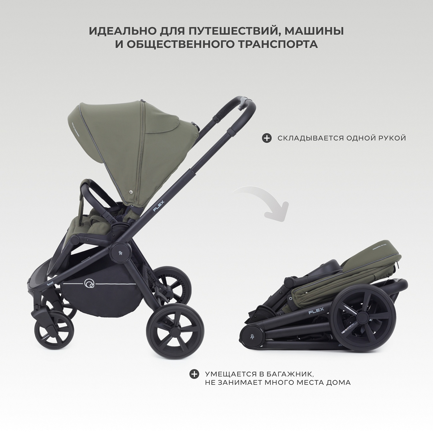 Коляска детская RANT "FLEX" RA078 Green