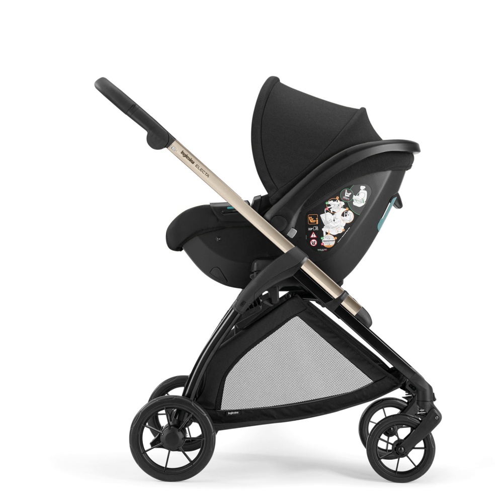 Коляска 2 в 1 Inglesina Electa New с подставкой под люльку Stand Up, Upper Black