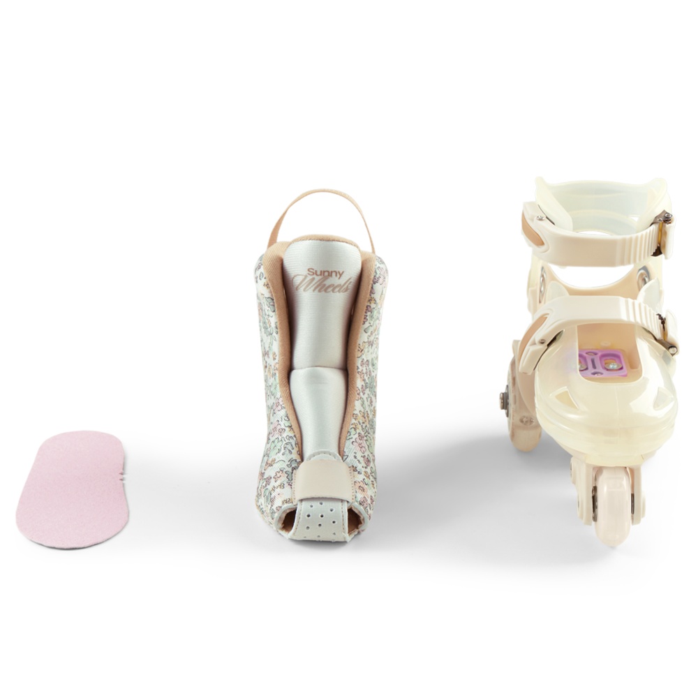 Happy Baby Раздвижные роликовые коньки детские SUNNY WHEELS, beige, S (26-29)