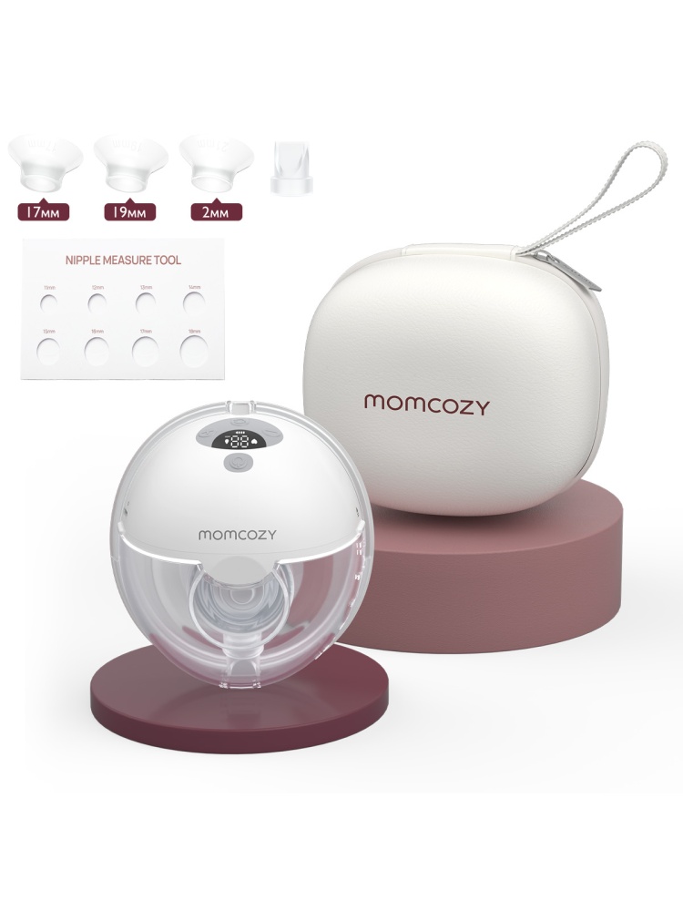 Momcozy Беспроводной портативный электрический молокоотсос M5, цвет серый 