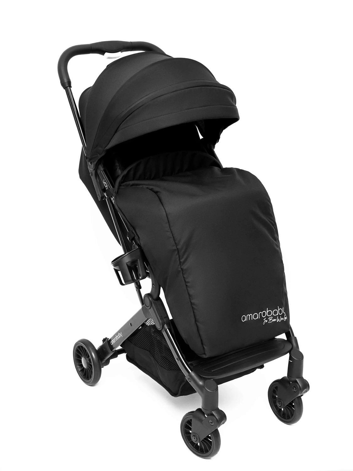 Коляска прогулочная AMAROBABY VOYAGER, чёрный