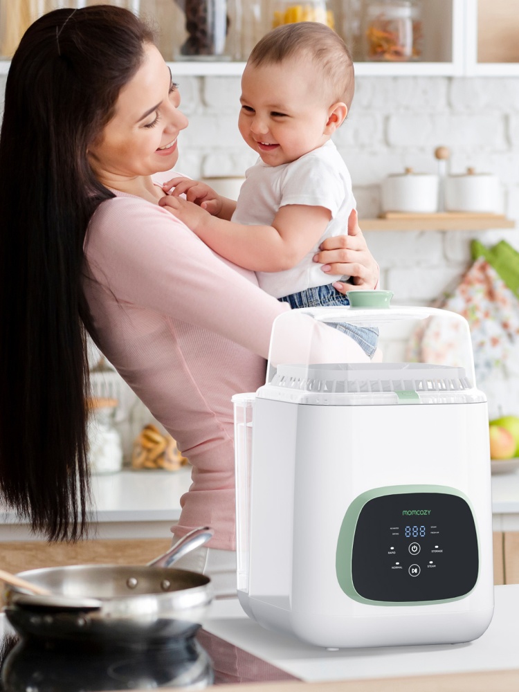 Momcozy Автоматическая мойка и стерилизатор детских бутылочек BS03 KleanPal Pro, цвет белый 