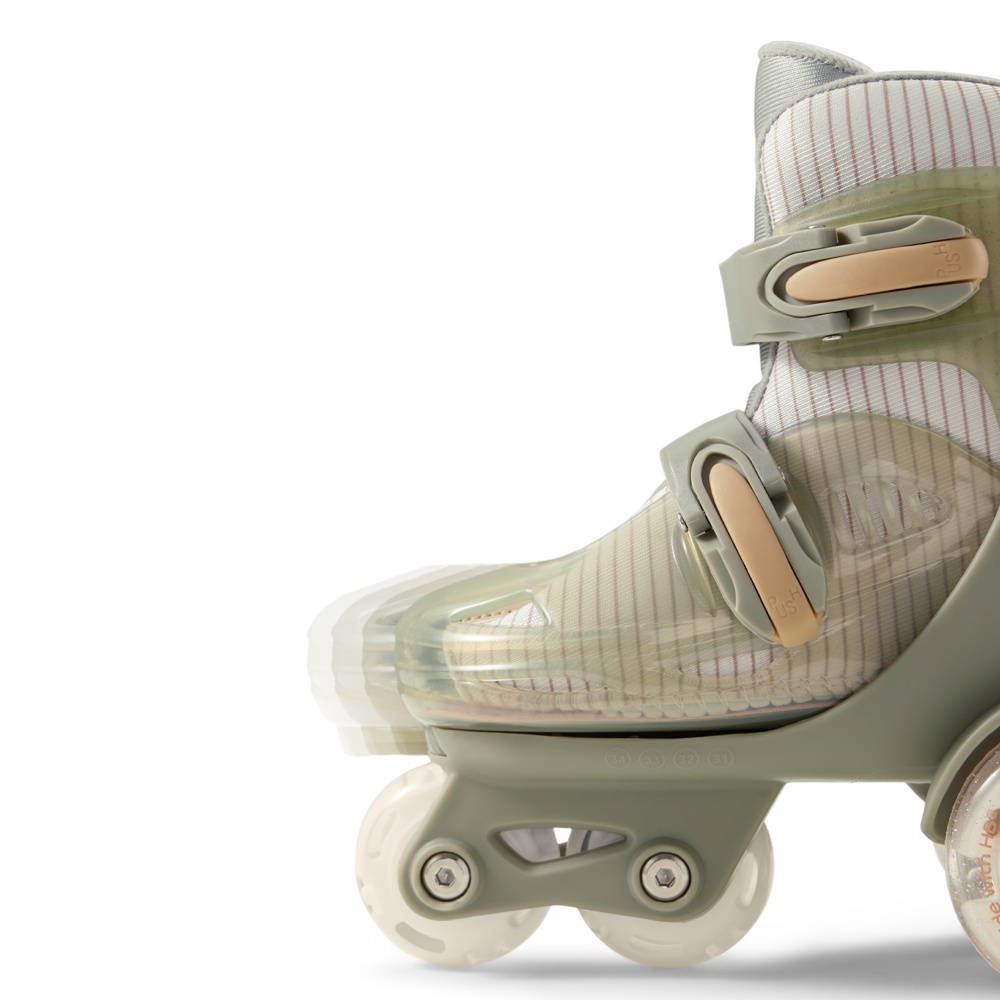 Happy Baby Раздвижные роликовые коньки детские SUNNY WHEELS, olive, M (30-33)