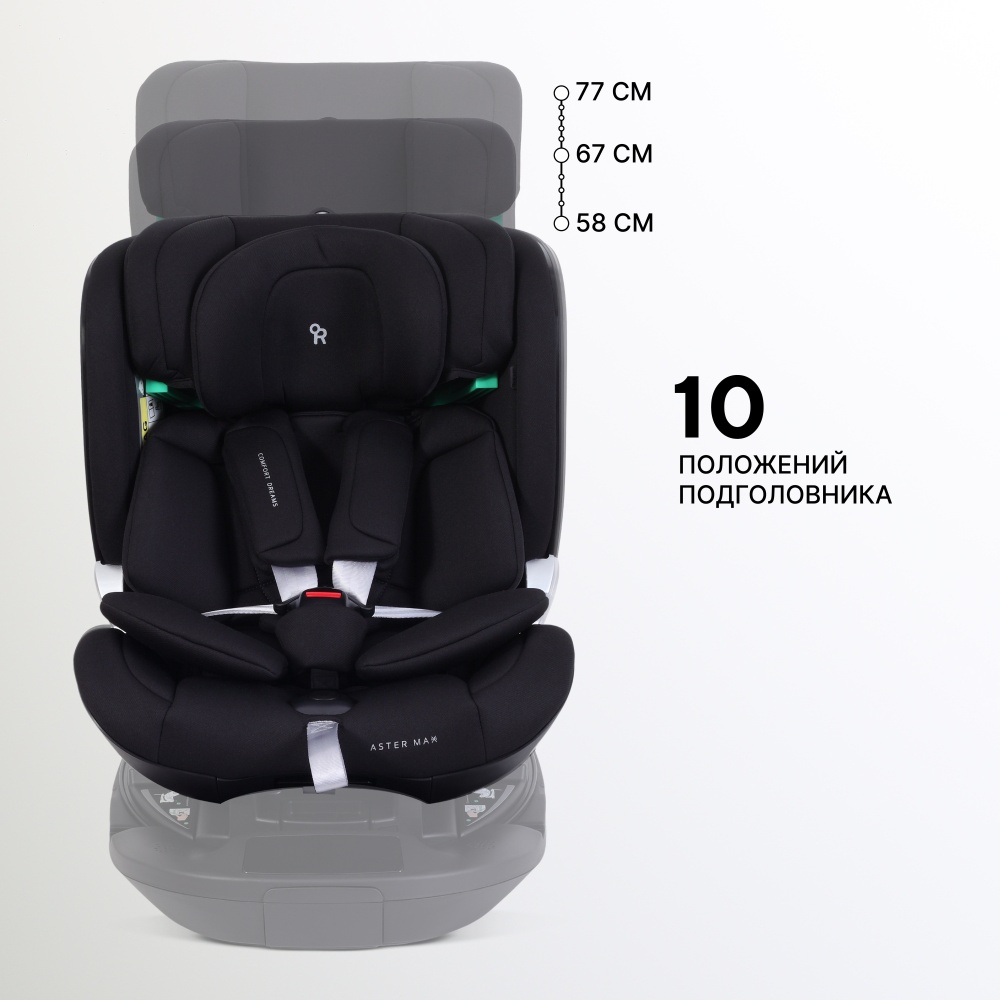 Автокресло RANT AY969 "ASTER MAX" Black (40-125см) (без базы)