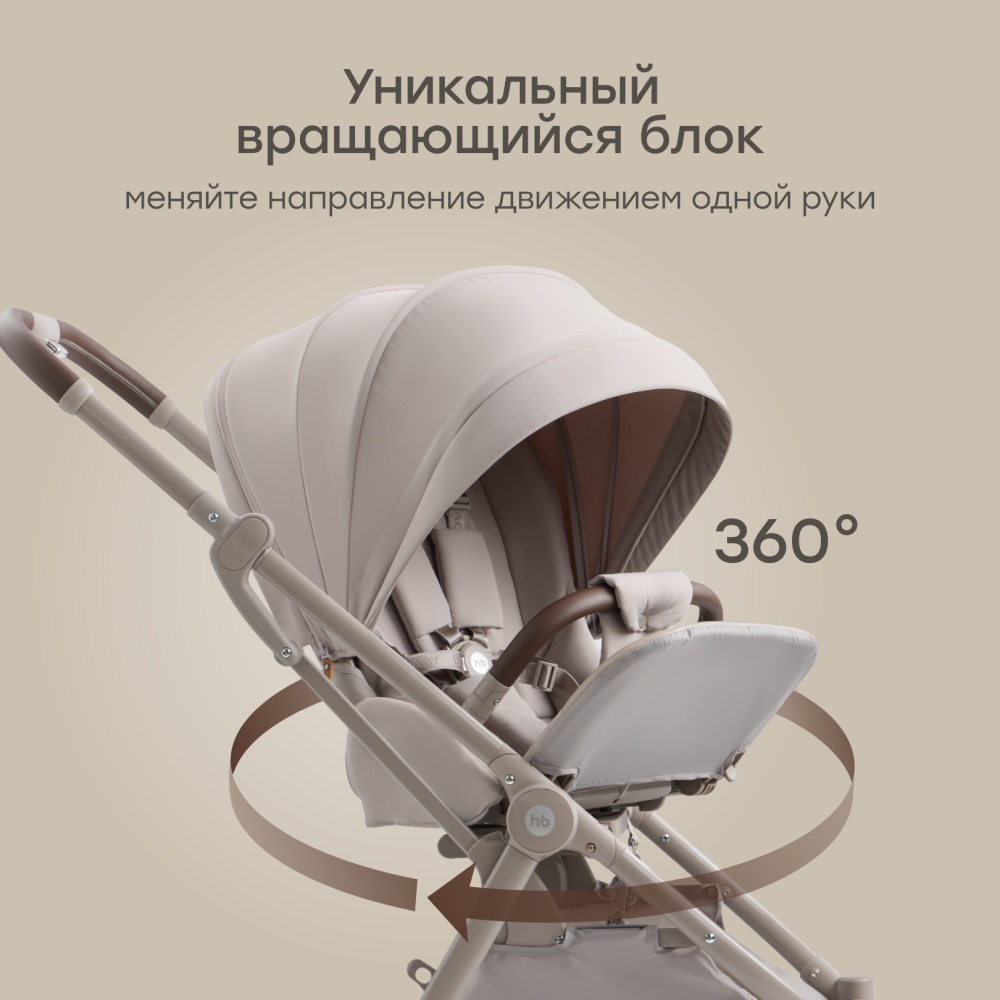 Happy Baby Коляска прогулочная LUNA 360, grey nova