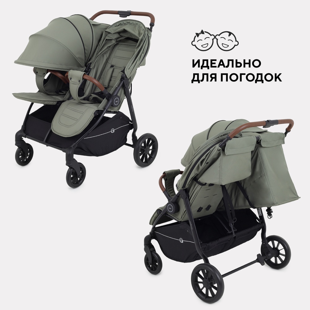 Коляска детская для близнецов RANT "Twinny" RA151 Graphite (2025)