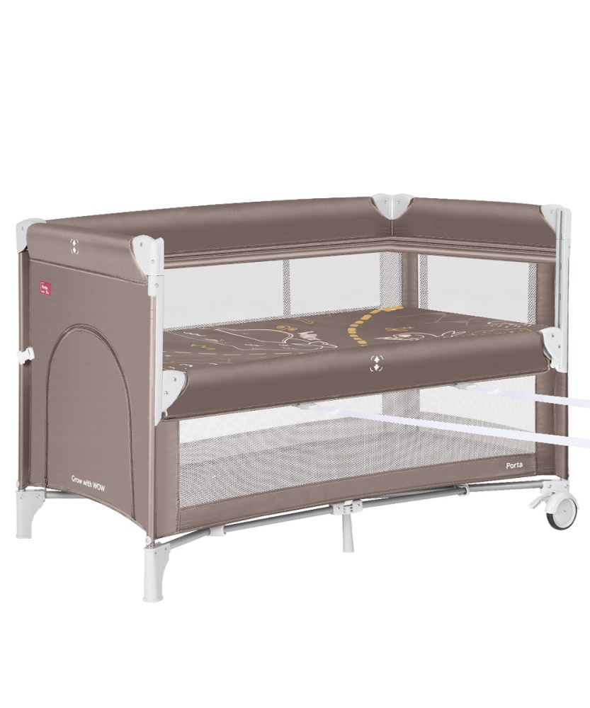 Carrello Детская кровать манеж CARRELLO CRL-18103 Porta   Chocolate Brown