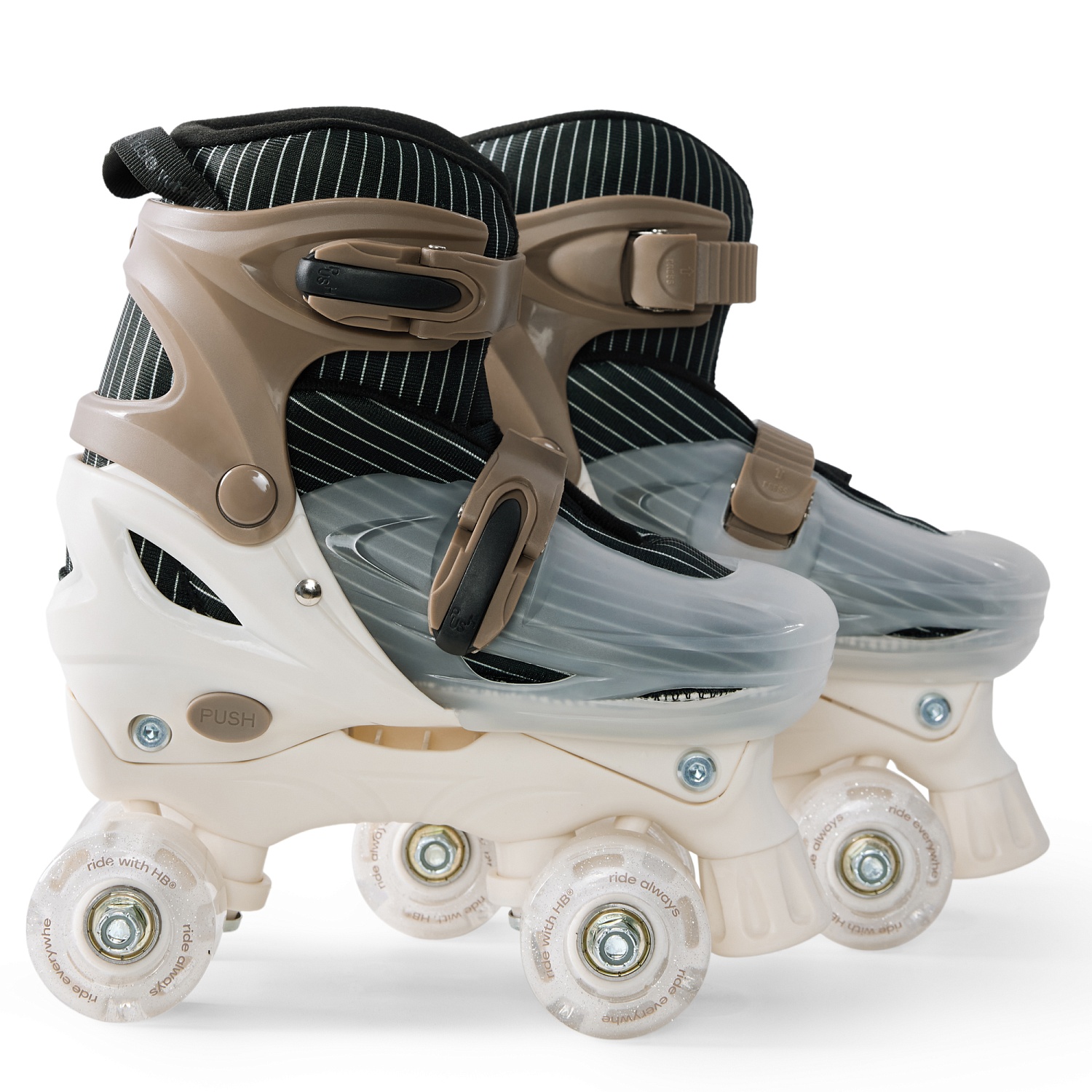 Happy Baby Ролики-коньки 3в1 детские SKROLLS, brown, size S