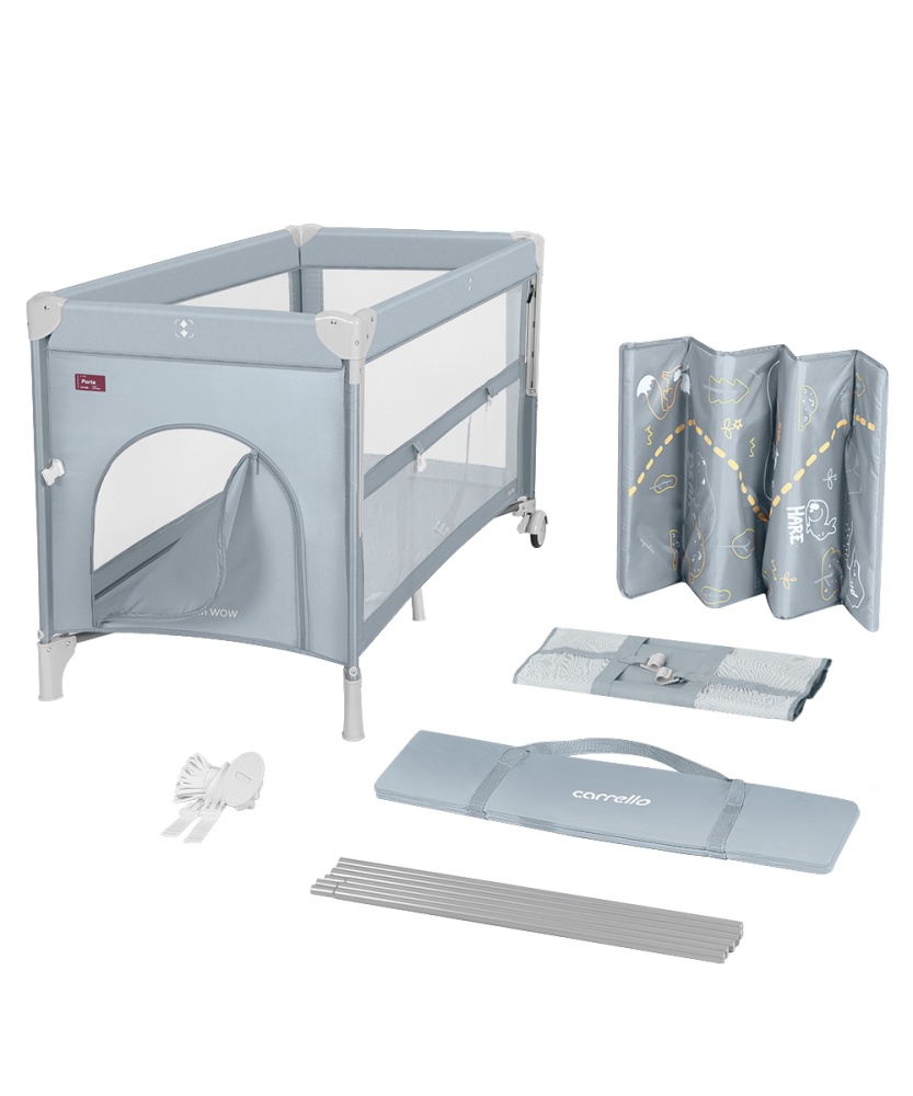Carrello Детская кровать манеж CARRELLO CRL-18103 Porta   Ash Grey
