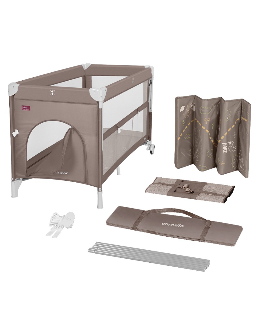 Carrello Детская кровать манеж CARRELLO CRL-18103 Porta   Chocolate Brown