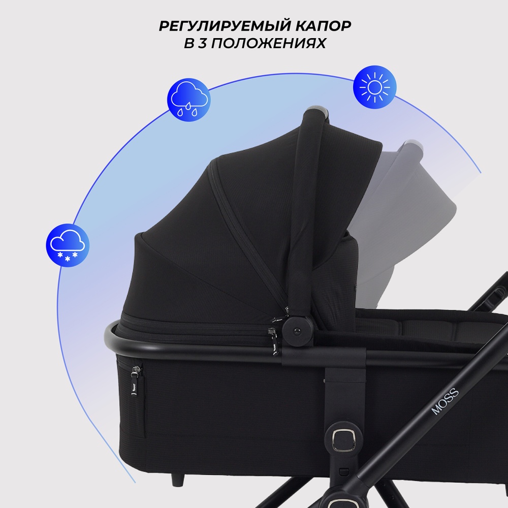 Коляска детская RANT "MOSS" (2в1) RA321 Black