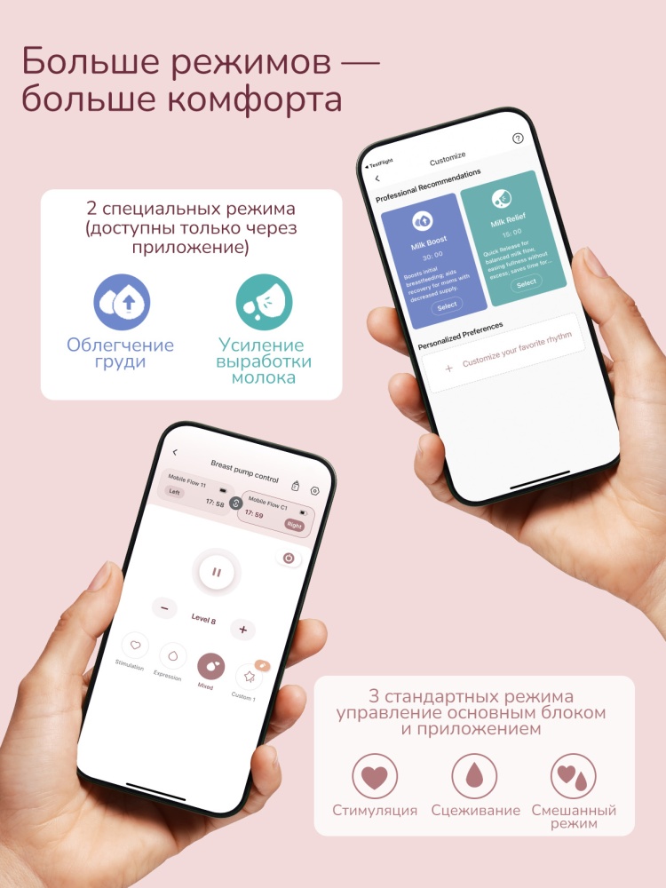 Momcozy Беспроводной портативный электрический молокоотсос BP223 (Mobile Flow, M9), 2 шт 