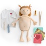 Happy Baby Мягкая игрушка кукла, FUNNY ANATOMY «ФАНИ АНАТОМИ», бежевый / beige