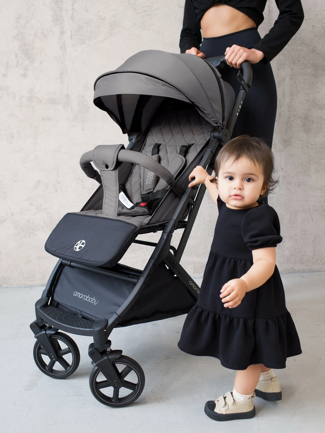 Коляска прогулочная Amarobaby, Airy, серый
