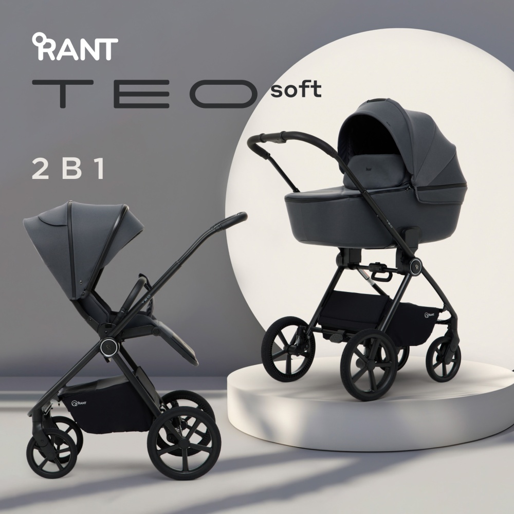 Коляска детская RANT "TEO soft" (2в1) RA121 Graphite