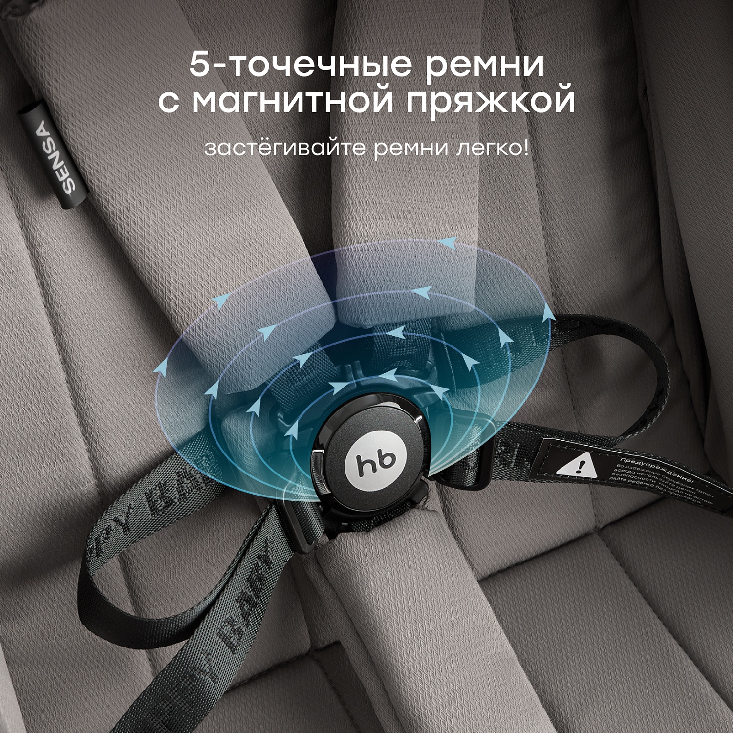 Happy Baby Коляска прогулочная SENSA, grey nova