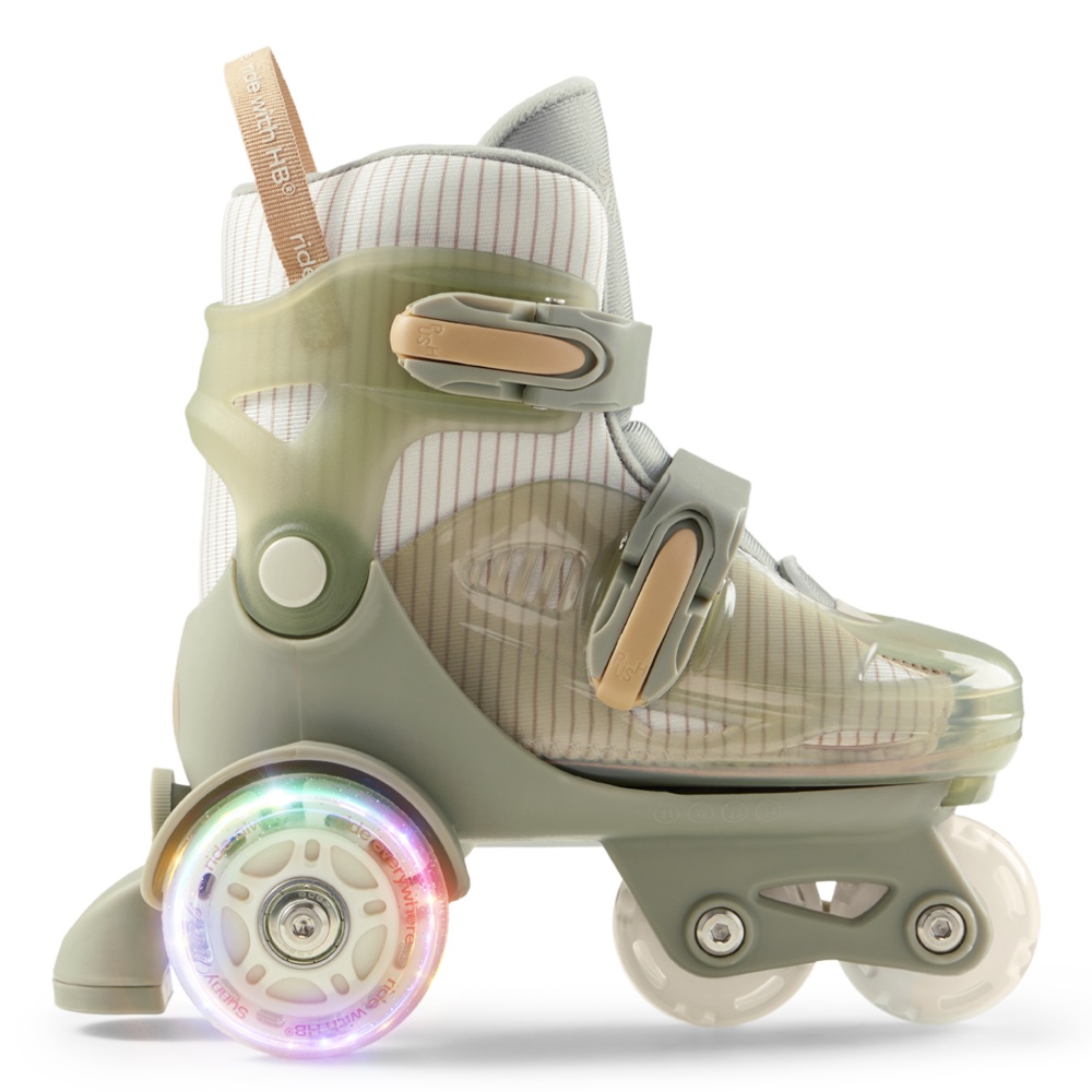 Happy Baby Раздвижные роликовые коньки детские SUNNY WHEELS, olive, S (26-29)
