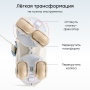 Happy Baby Раздвижные роликовые коньки детские VIBERS «ВАЙБЕРС», light blue & beige, S (31 - 34)