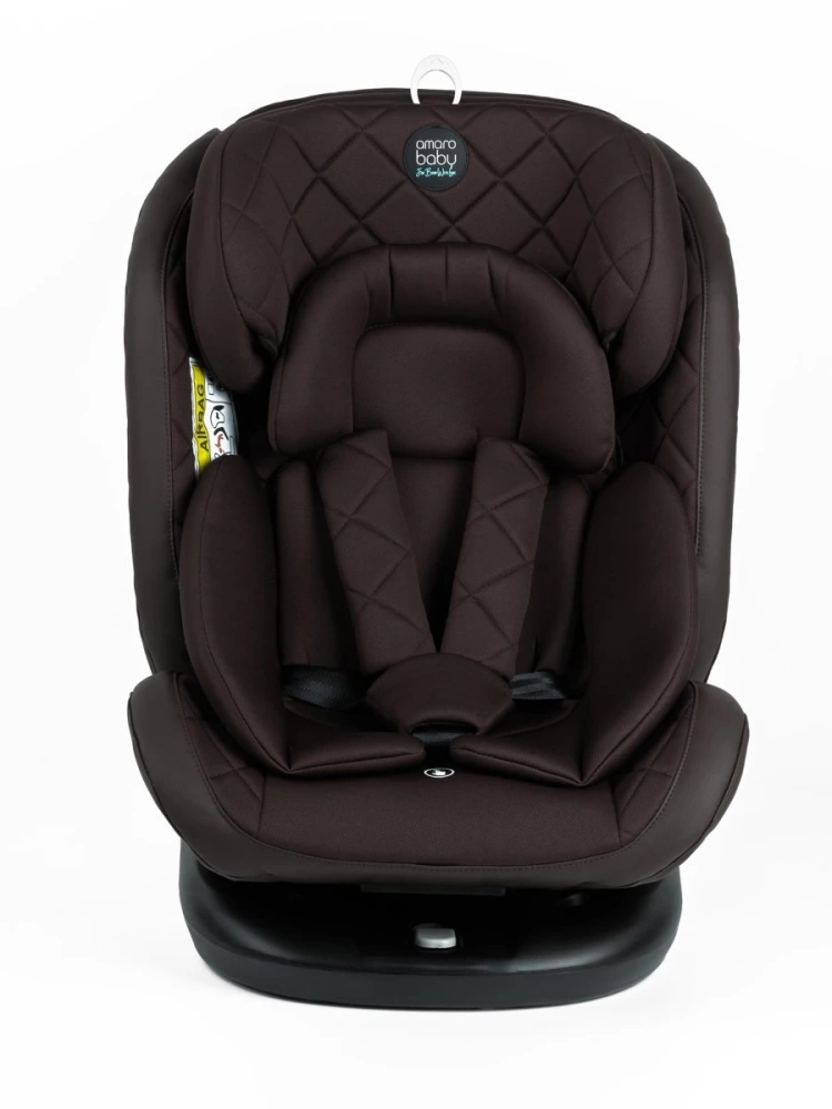 Автокресло детское AMAROBABY Brilliant ISOFIX класс D, группа 0+/1/2/3, (коричневый)