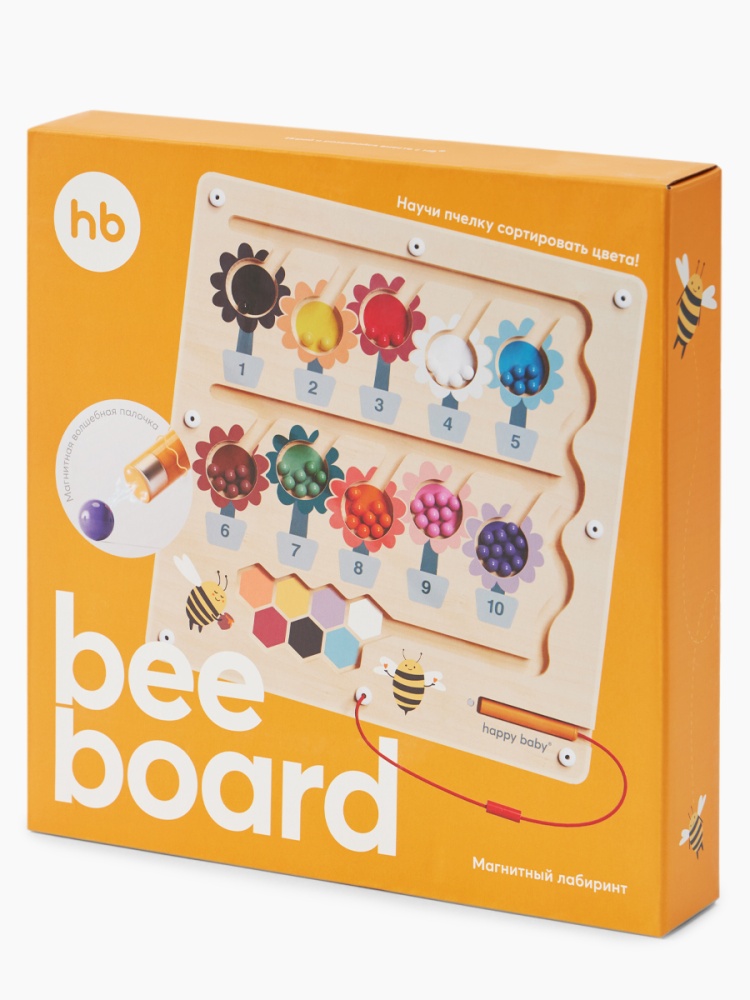 Happy Baby Развивающая игрушка магнитный лабиринт, BEE BOARD «БИ БОРД», разноцветный / multicoloured