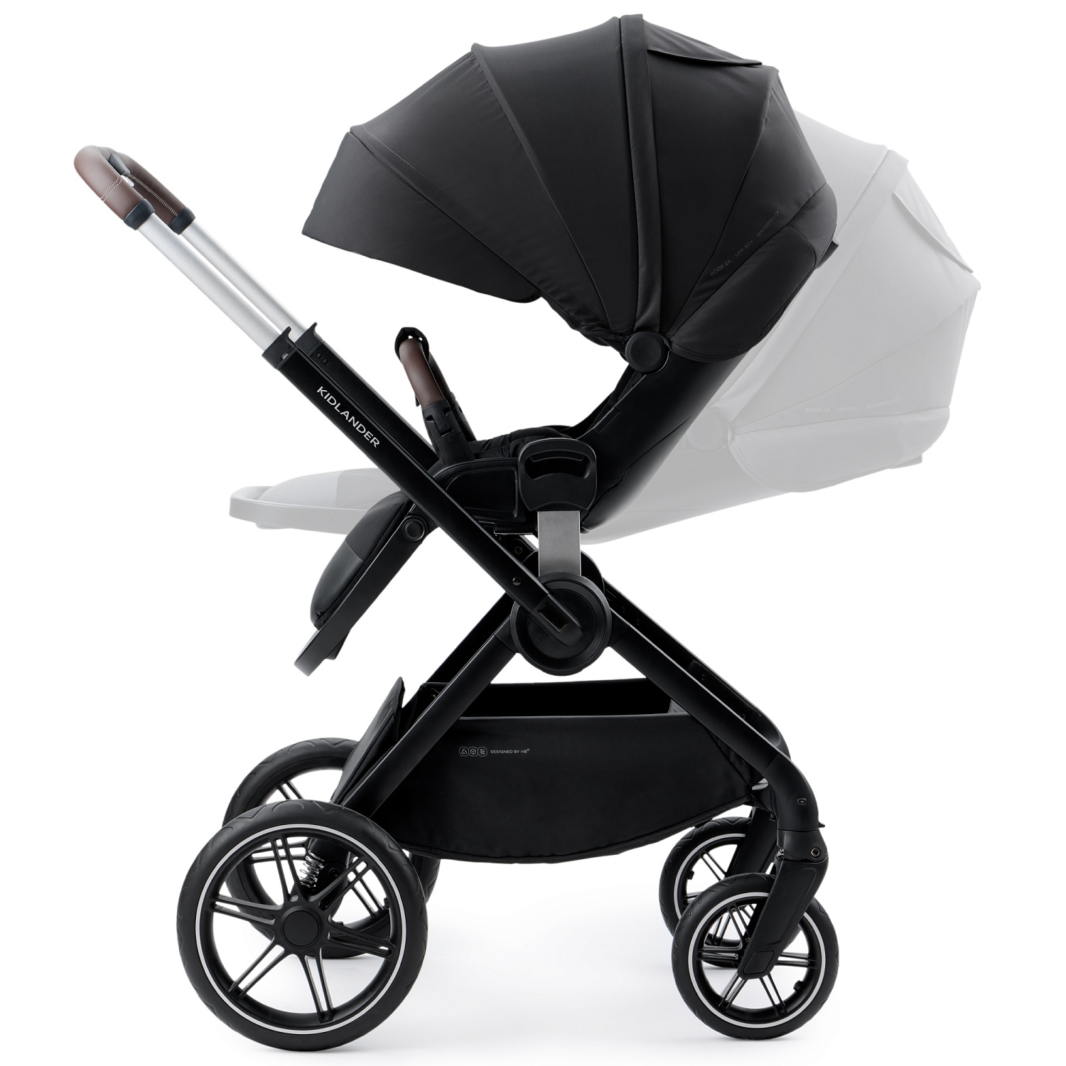 Happy Baby Коляска 2 в 1 KIDLANDER, black
