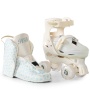 Happy Baby Ролики-коньки 3в1 детские SKROLLS, blue flowers, size M